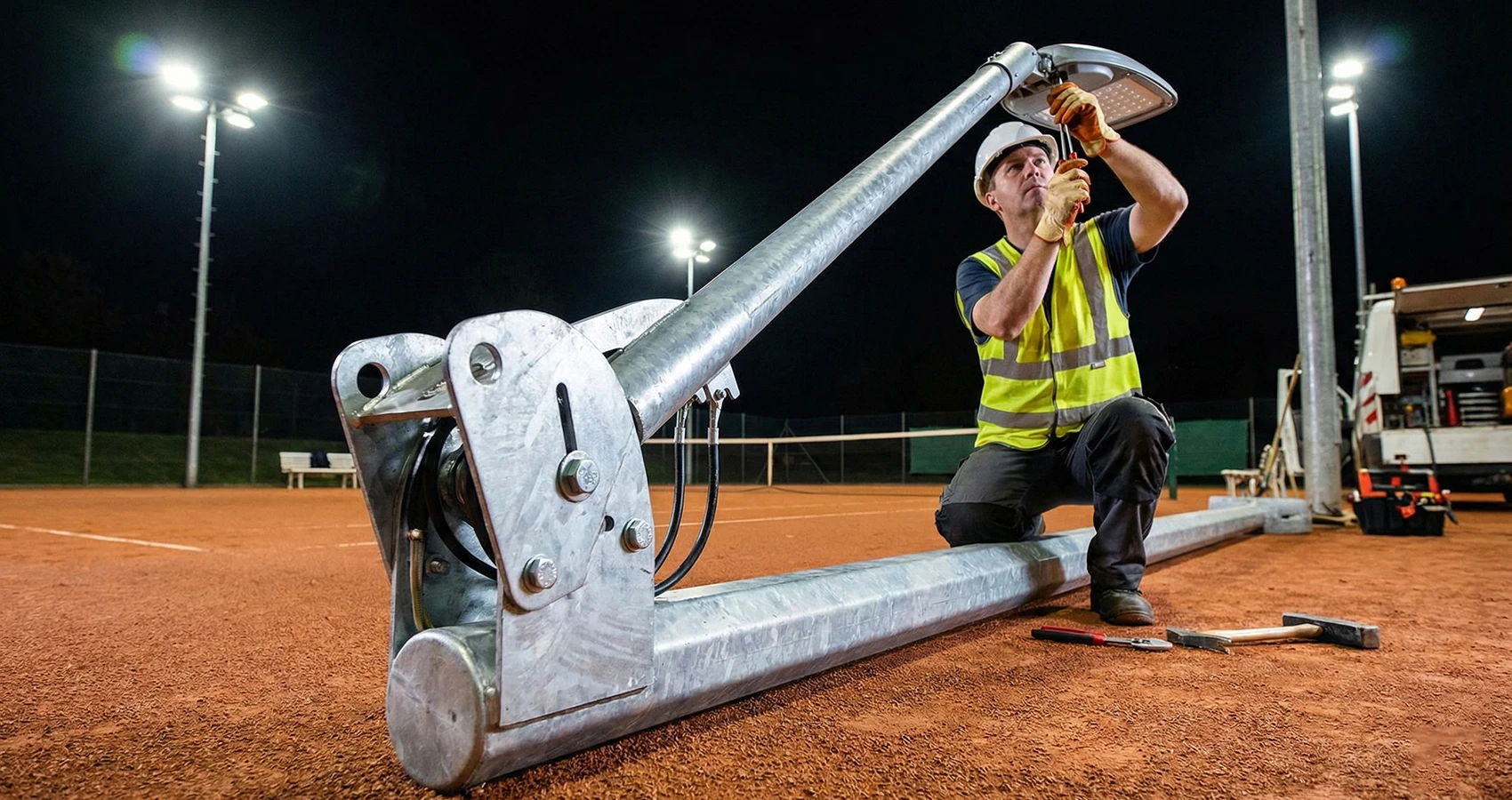 Складывающиеся опоры MLS обслуживание одним электриком